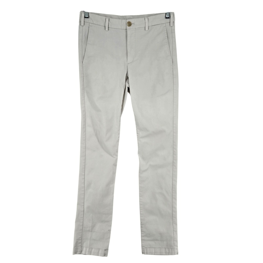 Uniqlo Pants Womens 10 White Stretch Slim Fit Casual Cotton Spandex Chino
